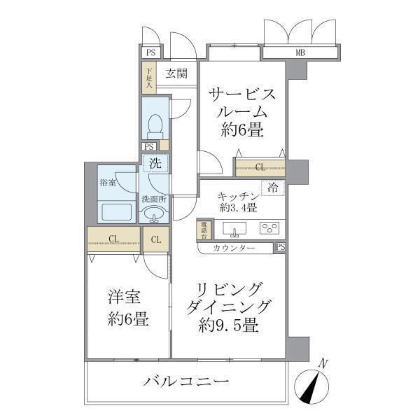 アドリーム本駒込六義園 1102号室 間取り図