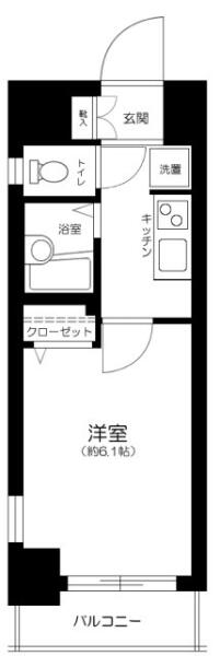 菱和パレス御茶ノ水湯島天神町 407号室 間取り図