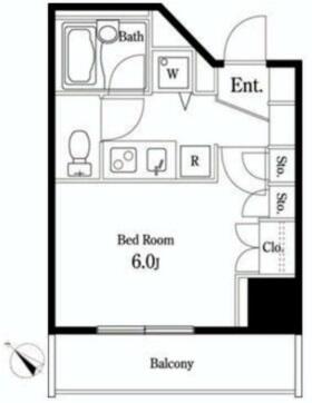 KDX文京千石レジデンス 705号室 間取り図