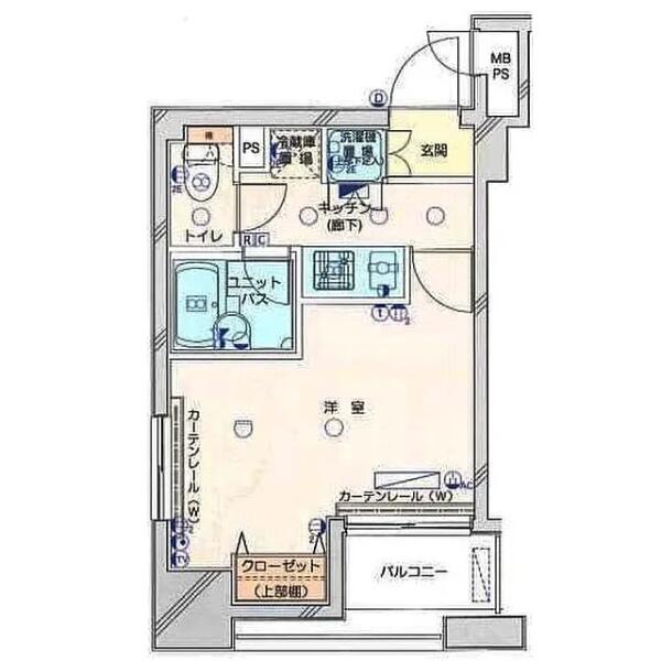 プロフ文京大塚 803号室 間取り図