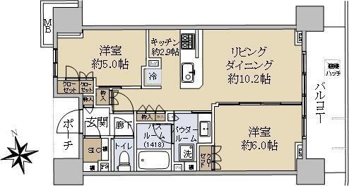 シティハウス本郷三丁目 14F 間取り図