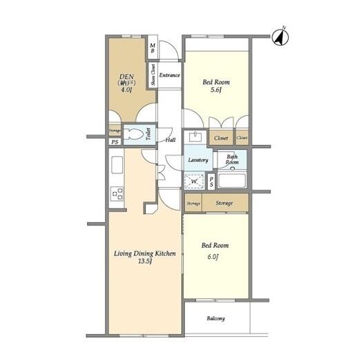 コンフォリア千石 303号室 間取り図