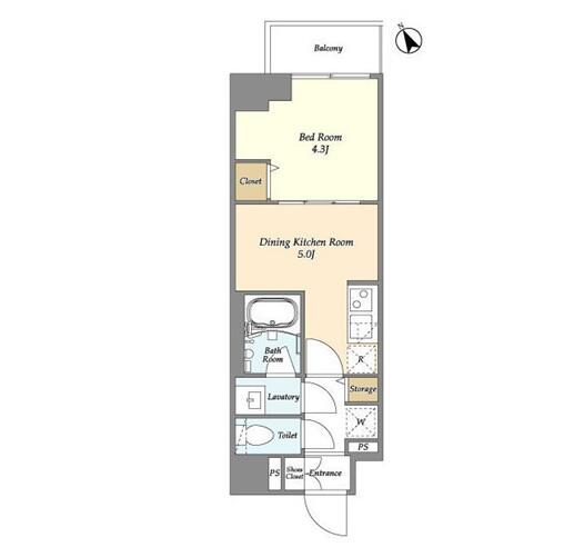 グランカーサ江戸川橋 501号室 間取り図