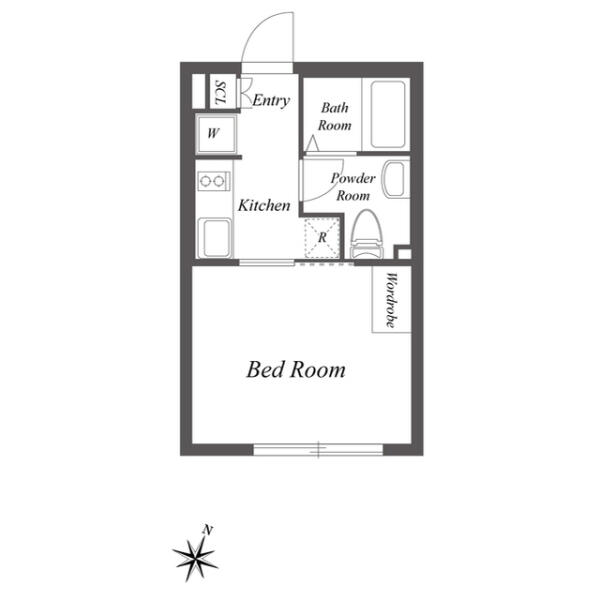 ルクレ千石 403号室 間取り図
