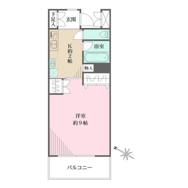 コートアヴェニュー文京本駒込 102号室 間取り図