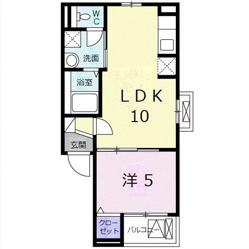 プリマヴェリーナ 402号室 間取り図