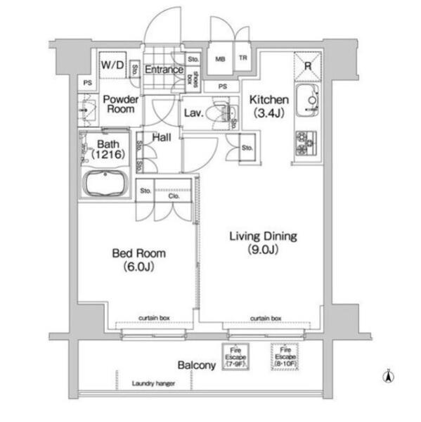 コンフォリア春日富坂 1003号室 間取り図