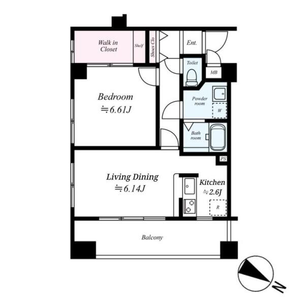 エスコート音羽 503号室 間取り図