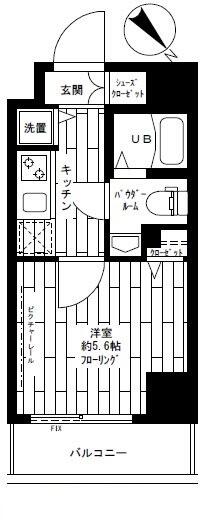 ステージグランデ茗荷谷 802号室 間取り図