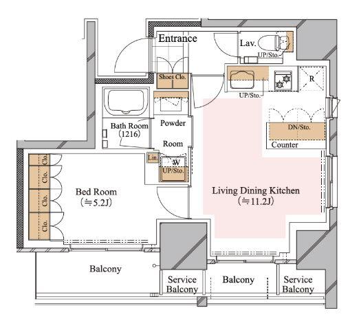 ブランシエスタ白山 405号室 間取り図
