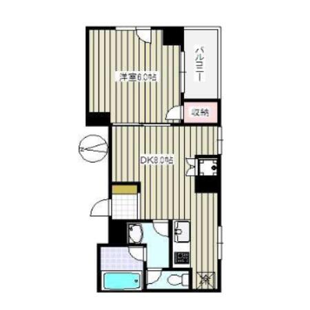オリーブ白山 402号室 間取り図