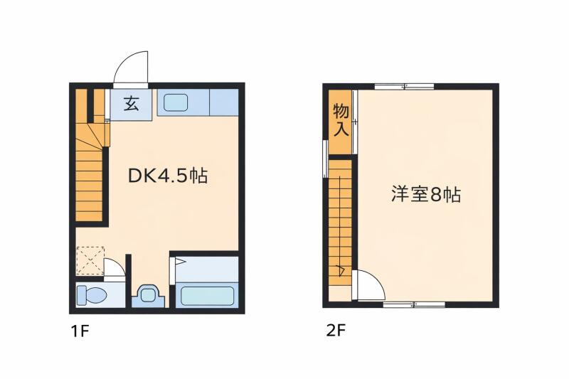 石橋テラスハウス 1号室 間取り図