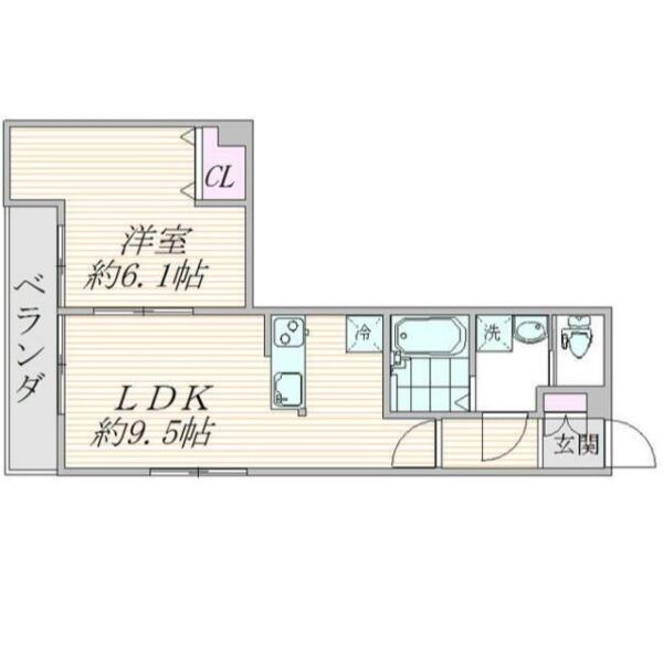 フェリーチェ東大前 105号室 間取り図