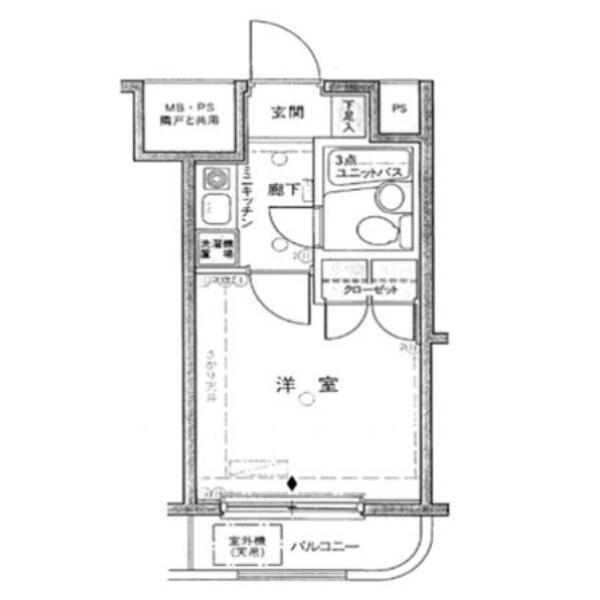 クリオ千駄木壱番館 402号室 間取り図