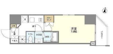 ドゥーエ東大前 301号室 間取り図