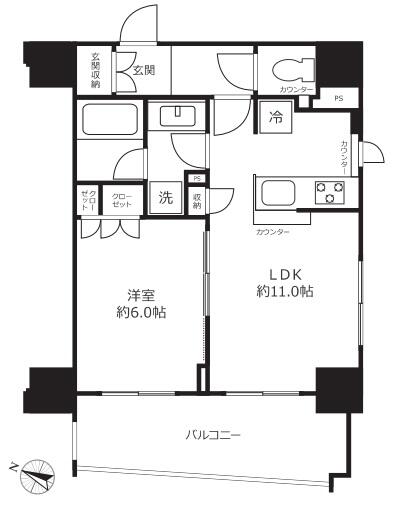 アトラスアベニュー文京大塚 203号室 間取り図