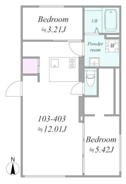 trias629 103号室 間取り図