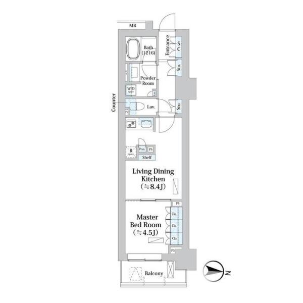 パークホームズ文京小石川ヒルテラス 209号室 間取り図