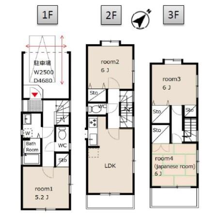 本駒込戸建  間取り図