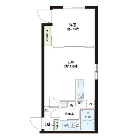 レピュア小石川レジデンス 403号室 間取り図