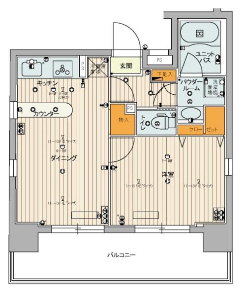 スカイコート本郷東大前弐番館 1303号室 間取り図