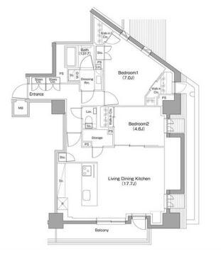 ザ・パークハビオ小石川 604号室 間取り図