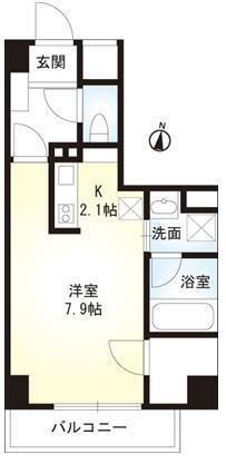 グリューネ白山 501号室 間取り図