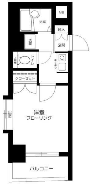 メインステージ早稲田 605号室 間取り図