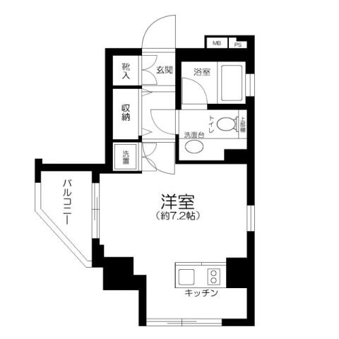 アクロス文京 1104号室 間取り図