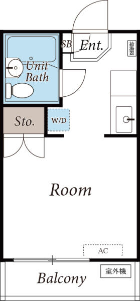 パレ・クレール白山 203号室 間取り図