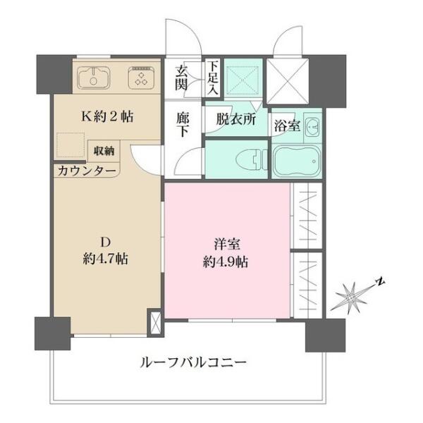 ウィン千駄木 1003号室 間取り図