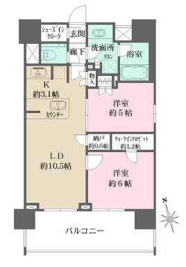 ベリスタ文京関口（BELISTA文京関口） 206号室 間取り図