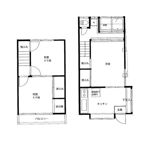 小石川一丁目戸建  間取り図