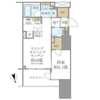 ディアナコート文京本郷台 611号室 間取り図