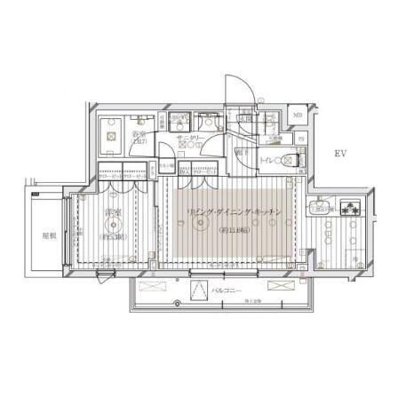 REGALIZ文京大塚（レガリス文京大塚） 410号室 間取り図