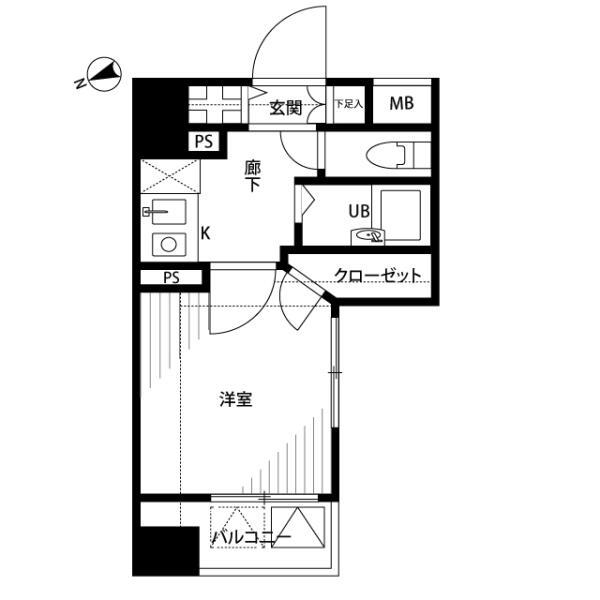 プレール文京WEST 206号室 間取り図