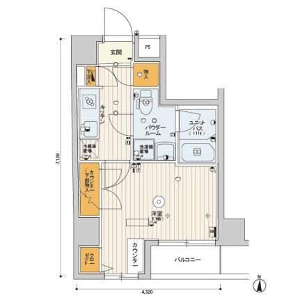 スカイコート文京江戸川橋 602号室 間取り図