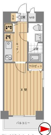 ステージファースト白山II 703号室 間取り図
