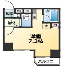メインステージ本駒込駅前 1001号室 間取り図
