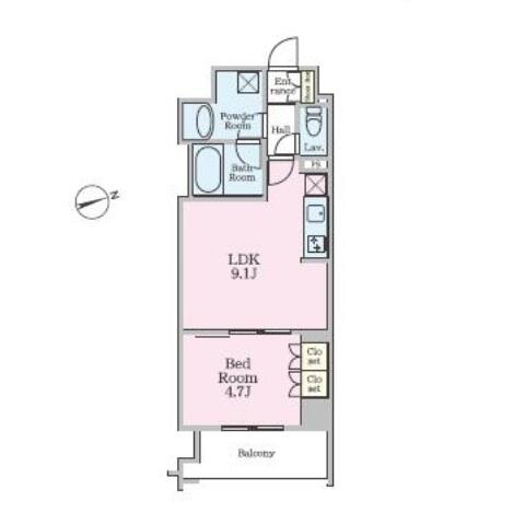 Apru（エプル） 408号室 間取り図