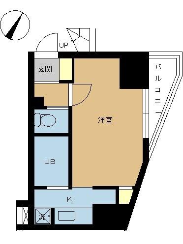 スカイコート後楽園WEST 1305号室 間取り図