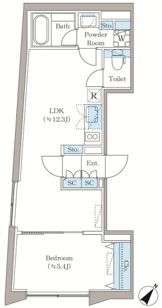 アローズ茗荷谷 301号室 間取り図