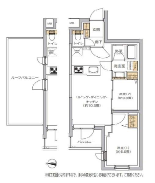 リビオメゾン湯島 501号室 間取り図