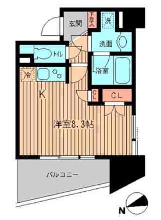 KDXレジデンス神楽坂 401号室 間取り図