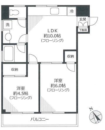 シャトレー白山 503号室 間取り図