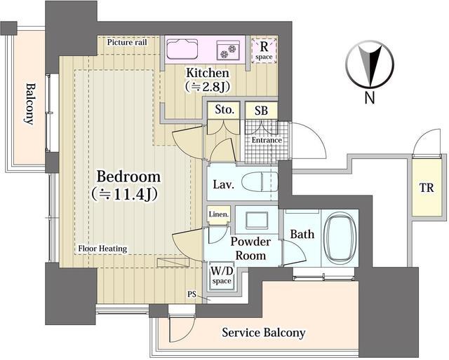 文京 GARDEN THE SOUTH 1210号室 間取り図