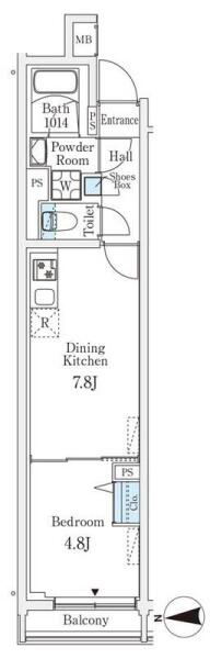 ロスアルコス千駄木 305号室 間取り図