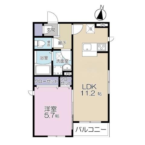 ルマ・ワーワ 201号室 間取り図