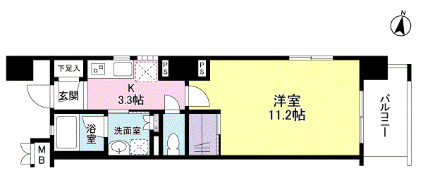 ガーデンコート小石川 401号室 間取り図