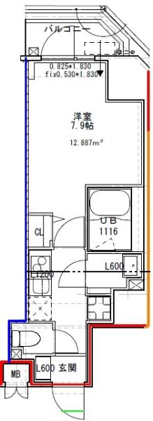 S-RESIDENCE文京小石川 202号室 間取り図